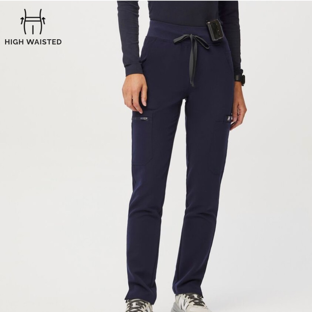 FIGS scrub high waisted Yola skinny pants - Navy medium